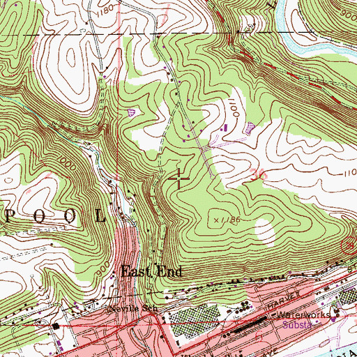 Topographic Map of Boyce Methodist Church, OH