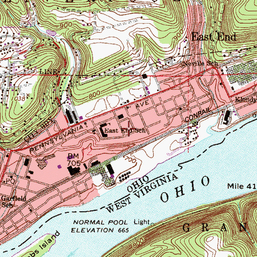Topographic Map of Fellowship Tabernacle Church (historical), OH