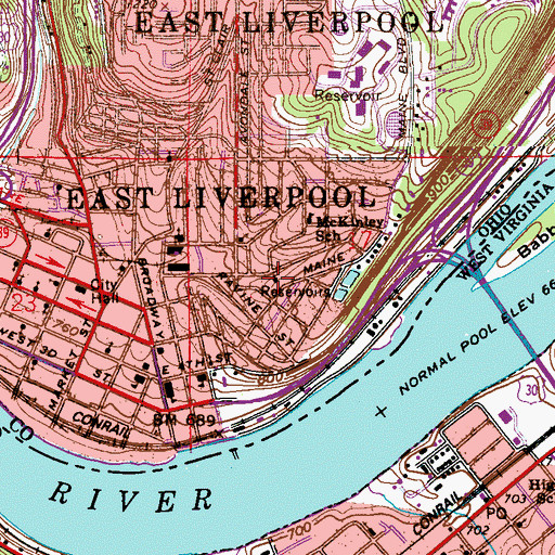 Topographic Map of Grace Baptist Chapel, OH