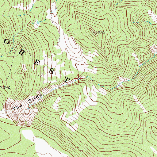 Topographic Map of The Slide, CO