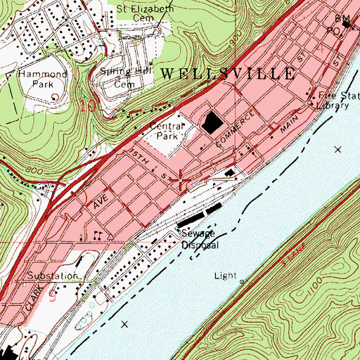 Topographic Map of First Baptist Church, OH