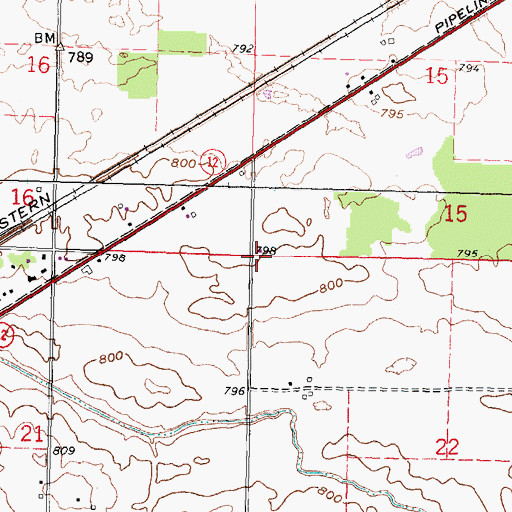Topographic Map of Wells Family Cemetery, OH