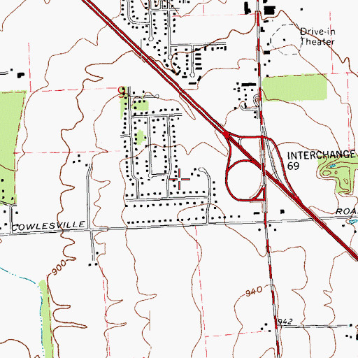 Topographic Map of Woodlawn Park, OH
