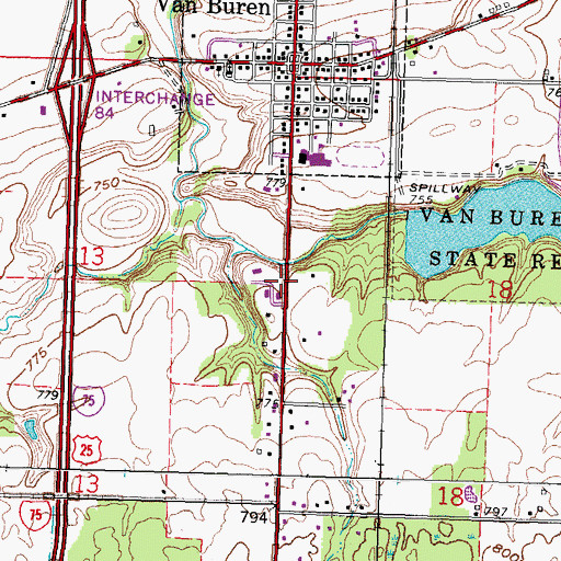Topographic Map of Radar Cemetery, OH