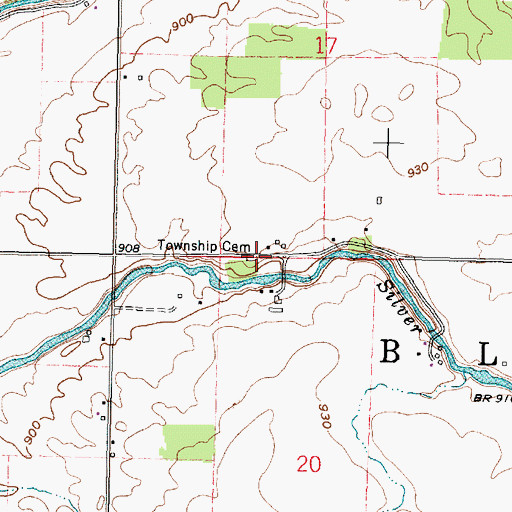 Topographic Map of Bloom Township Cemetery, OH