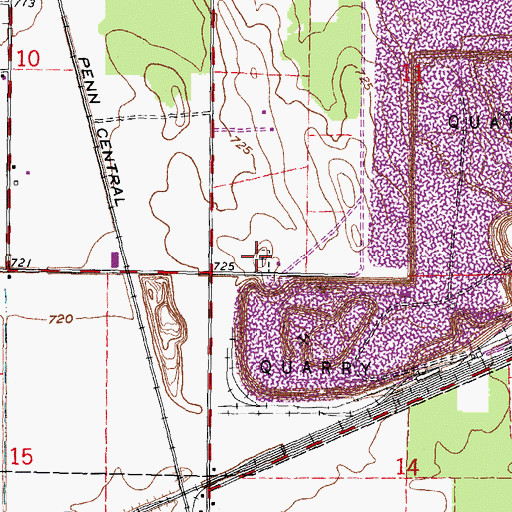 Topographic Map of Crissa Cemetery, OH