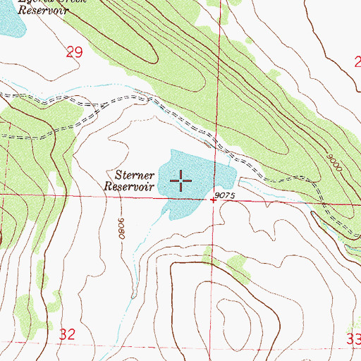 Topographic Map of Sterner Reservoir, CO