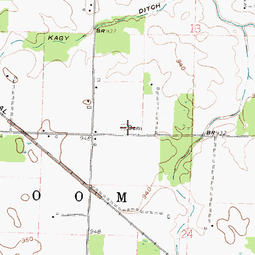 Topographic Map of Mennonite Cemetery, OH