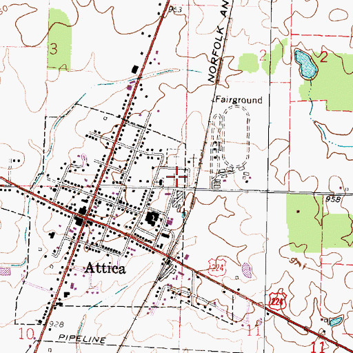 Topographic Map of Saints Peter and Paul Cemetery, OH