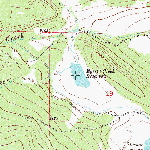Topographic Map of Egeria Creek Reservoir, CO