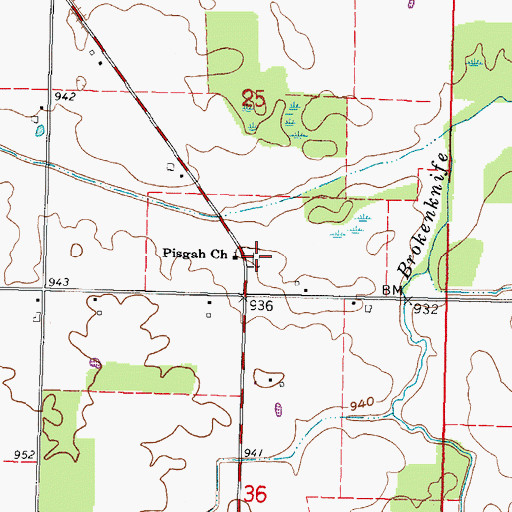 Topographic Map of Swamp Cemetery, OH