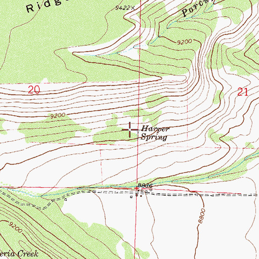 Topographic Map of Harper Spring, CO