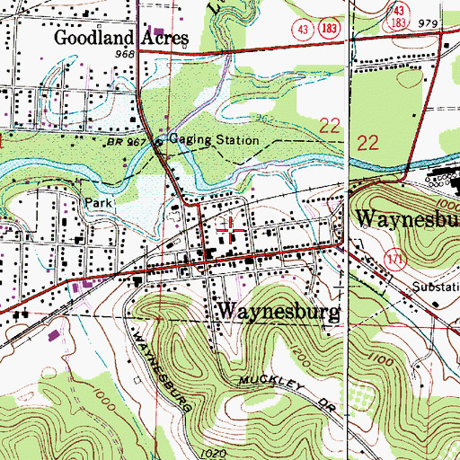 Topographic Map of Old Pioneer Cemetery, OH