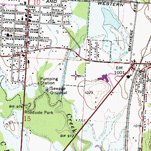 Topographic Map of Reed Cemetery, OH