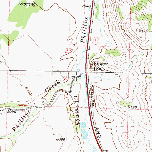 Topographic Map of Chimney Creek, CO
