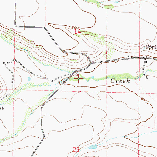 Topographic Map of Smith Creek, CO