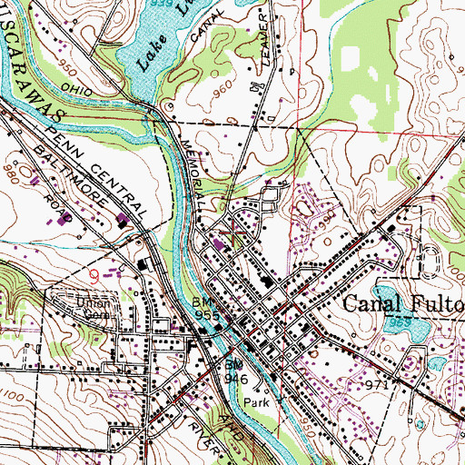 Topographic Map of Saint Phillips Cemetery, OH