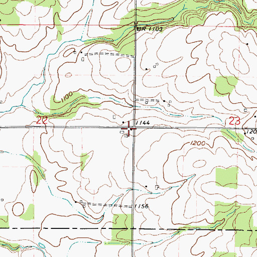 Topographic Map of Emanuel Troyer Farm Cemetery, OH