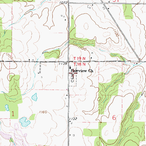 Topographic Map of Fairview Cemetery, OH