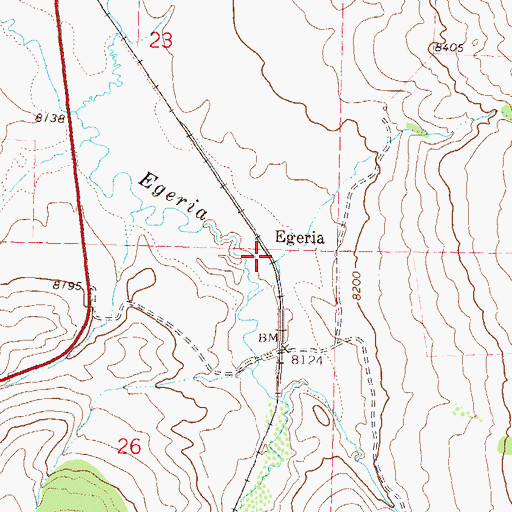 Topographic Map of Egeria, CO