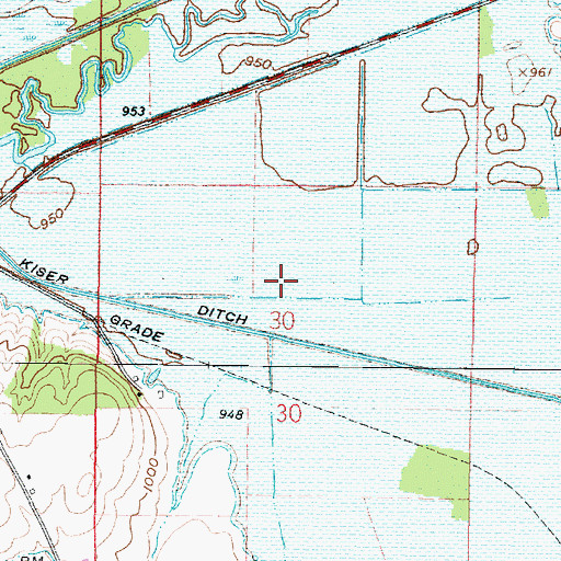 Topographic Map of Funk Bottoms, OH