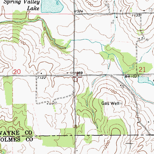 Topographic Map of Joseph Helmuth Farm Cemetery, OH