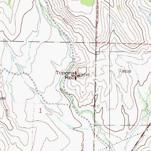 Topographic Map of Toponas Rock, CO