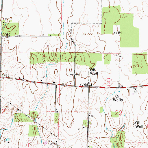 Topographic Map of Rittenhouse Farm (historical), OH