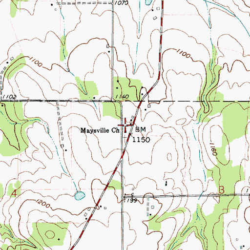 Topographic Map of Fairlawn Cemetery, OH