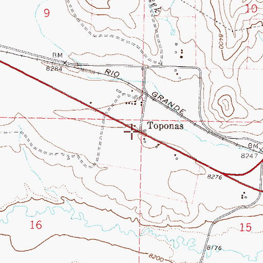 Topographic Map of Toponas, CO