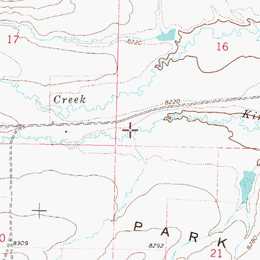 Topographic Map of Sutton Creek, CO