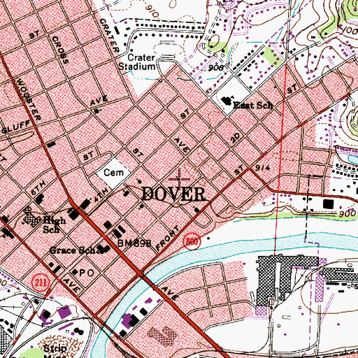 Topographic Map of Nazarene Temple, OH