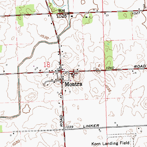 Topographic Map of Howell Cemetery, OH