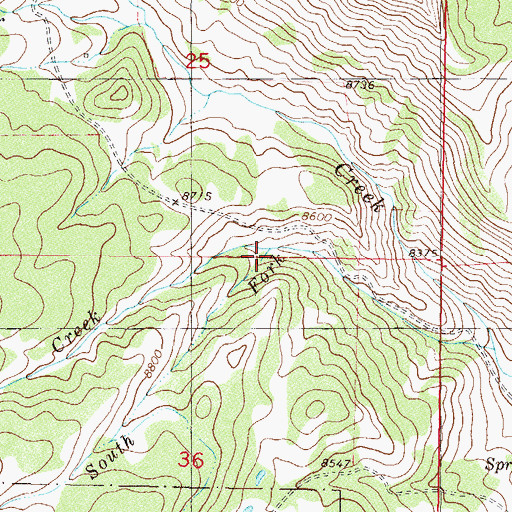 Topographic Map of Elk Creek, CO