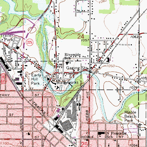 Topographic Map of Williamsport Cemetery, OH