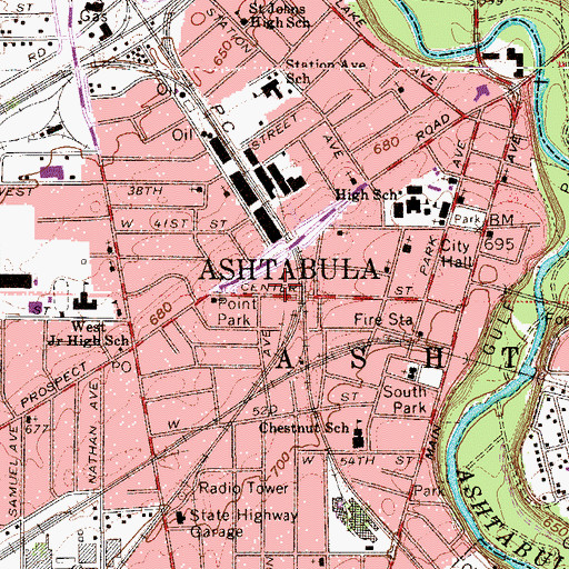Topographic Map of Apostolic Faith Church, OH