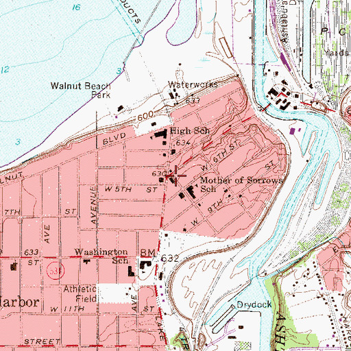 Topographic Map of Capernaum Lutheran Church, OH