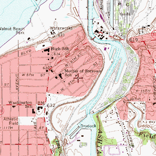 Topographic Map of Church of God, OH