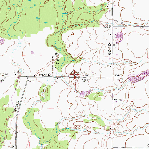 Topographic Map of Colebrook South Cemetery, OH