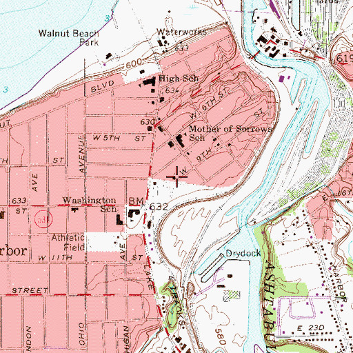 Topographic Map of Friends Temple, OH
