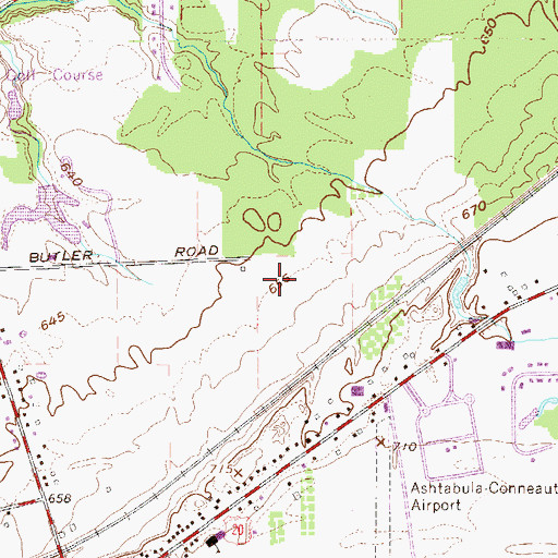Topographic Map of Village Green Park, OH