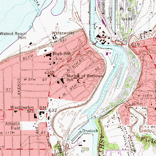 Topographic Map of Wesleyan Methodist Church, OH