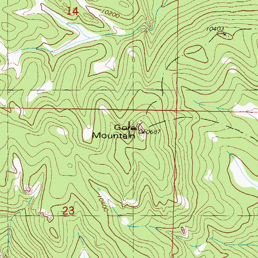 Topographic Map of Gore Mountain, CO
