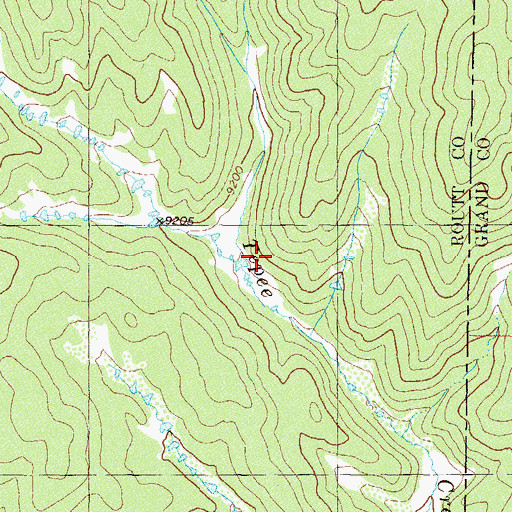 Topographic Map of Tepee Creek Trail, CO