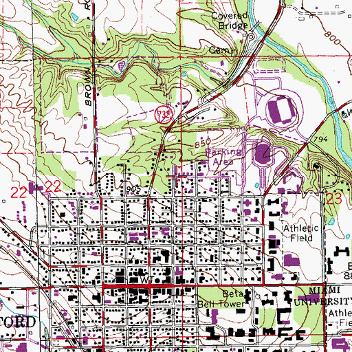 Topographic Map of First Pentecostal Bible Way Church, OH