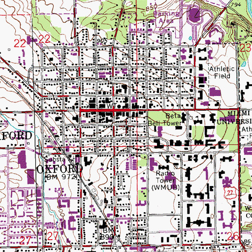 Topographic Map of Holy Trinity Episcopal Church, OH