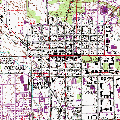 Topographic Map of Vineyard Christian Fellowship Church, OH