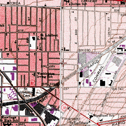 Topographic Map of Christian Pentecostal Assembly Church, OH