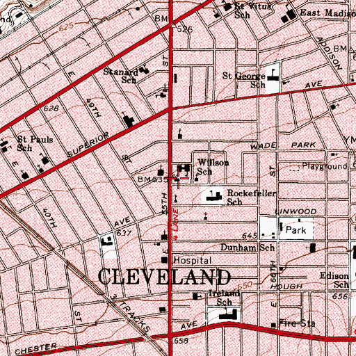 Topographic Map of Corithian Baptist Church, OH