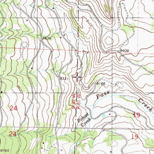 Topographic Map of Birch Creek, CO